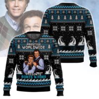 Hooktab Black Boats 'N Hoes Step Brothers Ugly Christmas Sweater