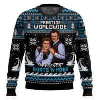 Hooktab Black Boats 'N Hoes Step Brothers Ugly Christmas Sweater