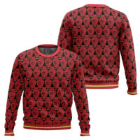 Hooktab Black Cat Pattern Ugly Christmas Sweater