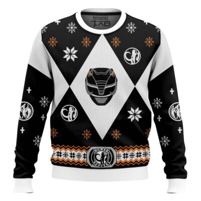 Black Ranger Mighty Morphin Power Ranger Ugly Christmas Sweater