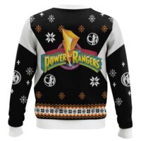 Hooktab Black Ranger Mighty Morphin Power Ranger Ugly Christmas Sweater