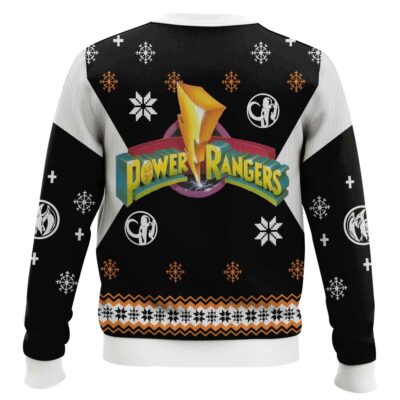 Hooktab Black Ranger Mighty Morphin Power Ranger Ugly Christmas Sweater