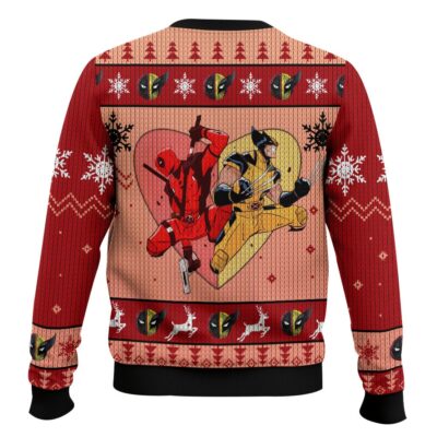 Hooktab Blood Dance Deadpool & Wolverine Ugly Christmas Sweater