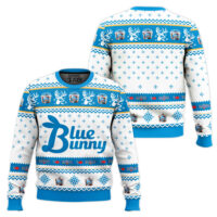 Hooktab Blue Bunny Ugly Christmas Sweater
