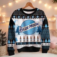 Hooktab Blue Moon Belgian White Ugly Christmas Sweater