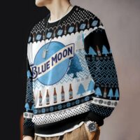 Hooktab Blue Moon Belgian White Ugly Christmas Sweater