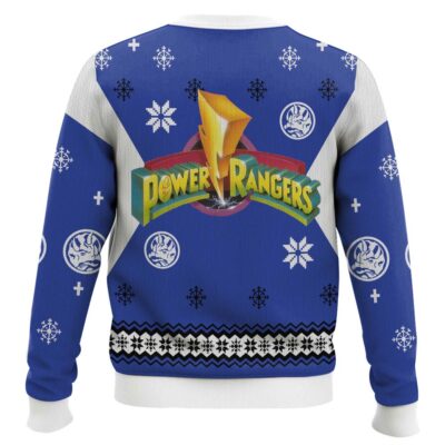 Hooktab Blue Power Rangers Ugly Christmas Sweater
