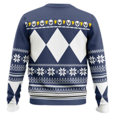 Hooktab Blue Ranger Mighty Morphin Power Ranger Ugly Christmas Sweater