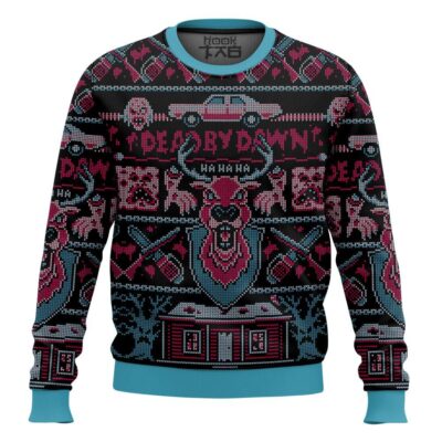 Blue Threat Dead By Dawn Ugly Christmas Sweater