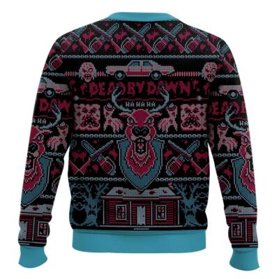 Hooktab Blue Threat Dead By Dawn Ugly Christmas Sweater