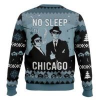 Hooktab Blues Brothers No Sleep Til Chicago Ugly Christmas Sweater