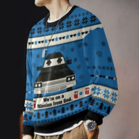 Hooktab Blues Brothers We're On A Mission From God Ugly Christmas Sweater