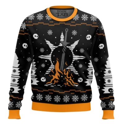 Bonfires Dark Souls Ugly Christmas Sweater
