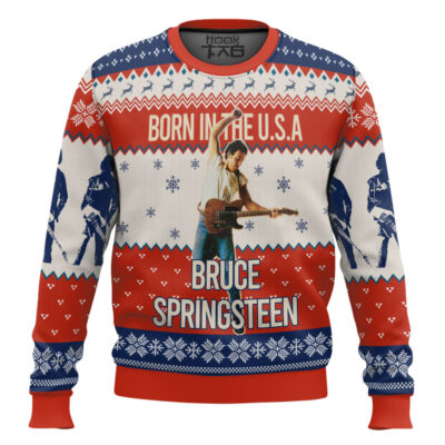 Born In USA Bruce Springsteen Ugly Christmas Sweater