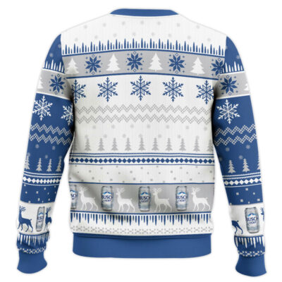 Hooktab Born To Drink Busch Light Ugly Christmas Sweater