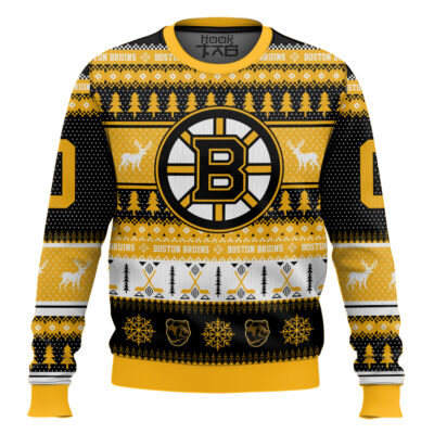 Boston Bruins - Custom Name And Number Ugly Sweater