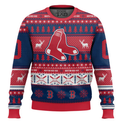 Boston Red Sox - Custom Name And Number Ugly Sweater