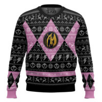 Hooktab Bow Of Darkness Pink Power Ranger Ugly Christmas Sweater