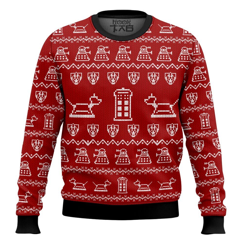 Hooktab Bowties Are Cool Doctor Who Ugly Christmas Sweater Hooktab Bowties Are Cool Doctor Who Ugly Christmas Sweater