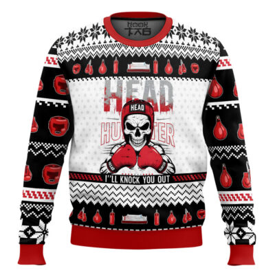 Boxing Head Hunter Ugly Christmas Sweater