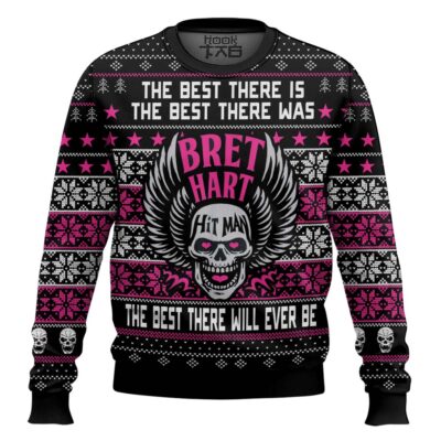 Brett Hart Hitman WWE Ugly Christmas Sweater