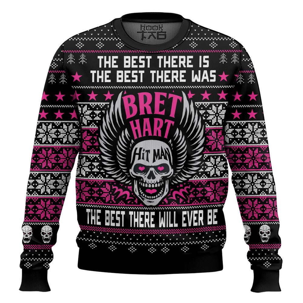 Hooktab Brett Hart Hitman WWE Ugly Christmas Sweater Hooktab Brett Hart Hitman WWE Ugly Christmas Sweater