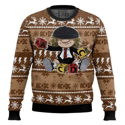 Brian Johnson AC/DC Ugly Christmas Sweater