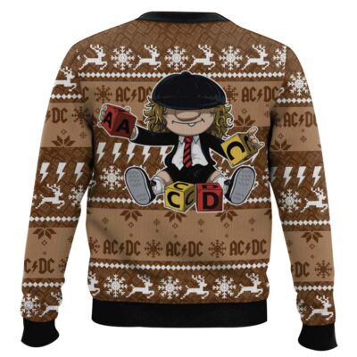 Hooktab Brian Johnson AC/DC Ugly Christmas Sweater