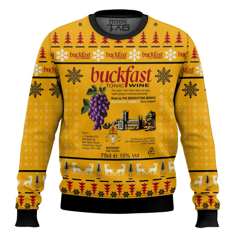Hooktab Buckfast Ugly Christmas Sweater Hooktab Buckfast Ugly Christmas Sweater