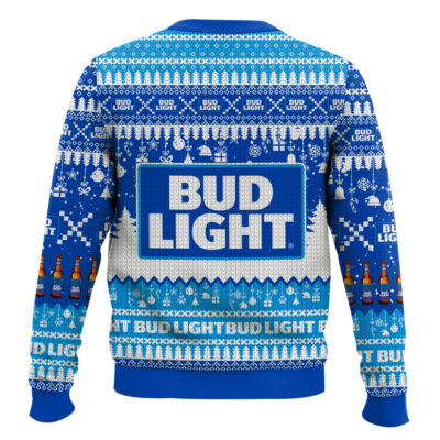 Hooktab Bud Light American Beer Ugly Christmas Sweater