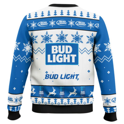 Hooktab Bud Light American Lager Beer Ugly Christmas Sweater