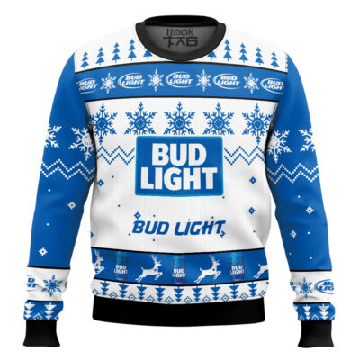 Bud Light American Lager Beer Ugly Christmas Sweater