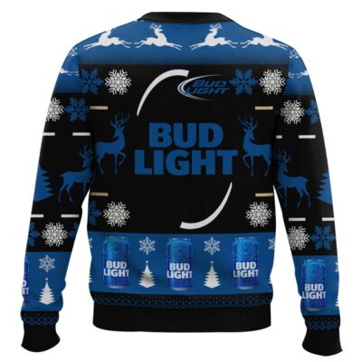 Hooktab Bud Light Lager – Custom Name Ugly Christmas Sweater
