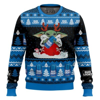Bud Light Yoda Ugly Christmas Sweater