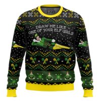 Hooktab Buddy Hobbs Draw Me Like One Of Your Elf Girls Ugly Christmas Sweater