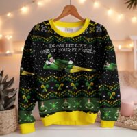 Hooktab Buddy Hobbs Draw Me Like One Of Your Elf Girls Ugly Christmas Sweater