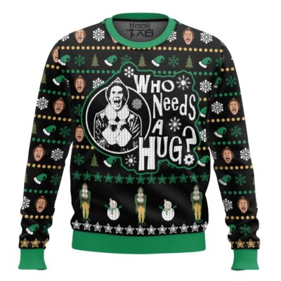 Buddy Who Needs A Hug Elf Ugly Christmas Sweater