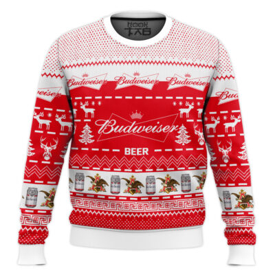 Budweiser American Beer Ugly Christmas Sweater