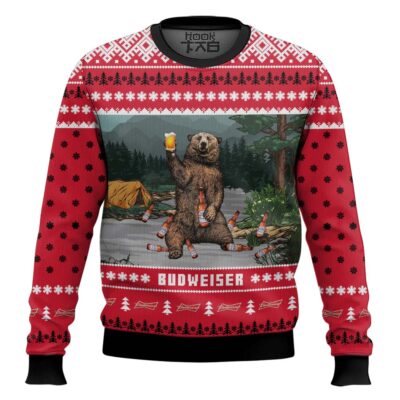 Budweiser Bear Ugly Christmas Sweater