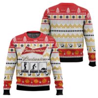 Hooktab Budweiser Drink Drank Drunk Ugly Christmas Sweater