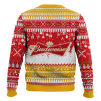 Hooktab Budweiser Lager Beer Ugly Christmas Sweater