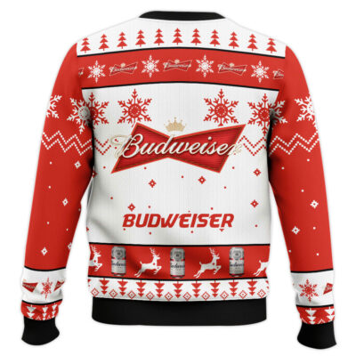 Hooktab Budweiser Lager Ugly Christmas Sweater