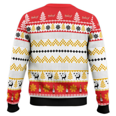 Hooktab Budweiser Let’s Get Drunk And Save Santa The Trip Ugly Christmas Sweater