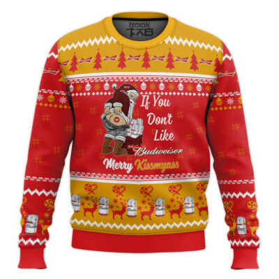 Budweiser Merry Kissmyass Ugly Christmas Sweater