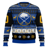 Hooktab Buffalo Sabres - Custom Name And Number Ugly Sweater