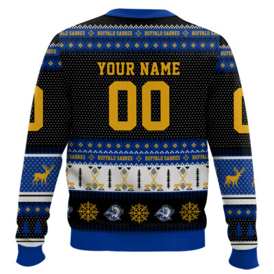 Hooktab Buffalo Sabres – Custom Name And Number Ugly Sweater