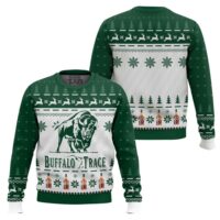 Hooktab Buffalo Trace American Bourbon Ugly Christmas Sweater