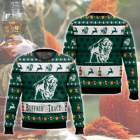 Hooktab Buffalo Trace Bourbon Ugly Christmas Sweater