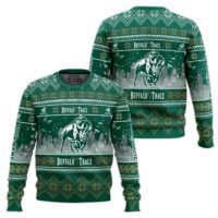 Hooktab Buffalo Trace Bourbon Whiskey. - Custom Name Ugly Christmas Sweater