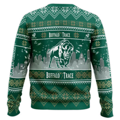 Hooktab Buffalo Trace Bourbon Whiskey. – Custom Name Ugly Christmas Sweater